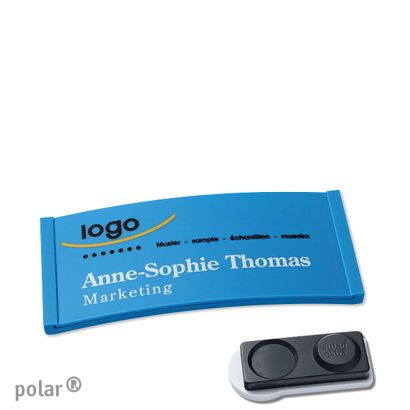 Naambadges polar® color-complete magneet smag® magneet, extra sterk | null | 65 x 30 mm