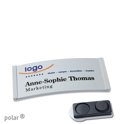 Naambadges polar® color-complete magneet smag® magneet, extra sterk | null | 65 x 30 mm