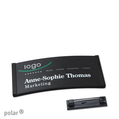 Naambadges polar® color-complete magneet Roestvrij stalen pin | null | 65 x 30 mm