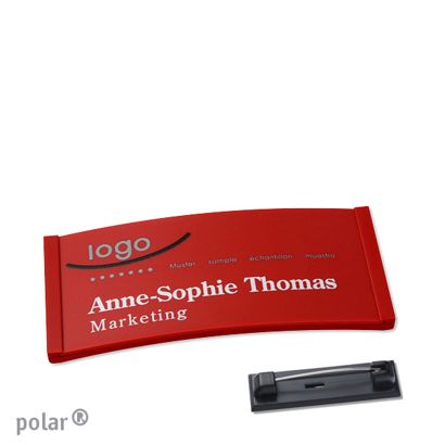 Naambadges polar® color-complete magneet Roestvrij stalen pin | null | 65 x 30 mm