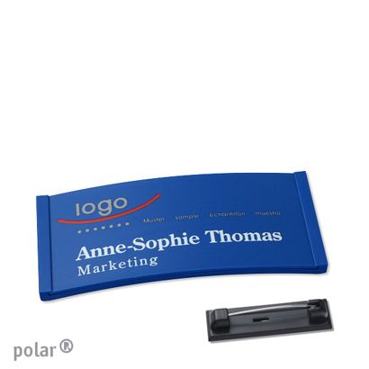 Naambadges polar® color-complete magneet Roestvrij stalen pin | null | 65 x 30 mm
