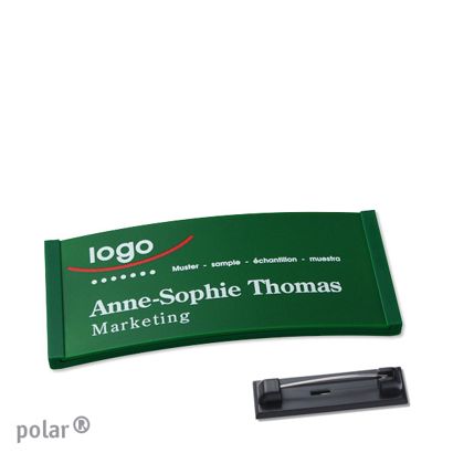 Naambadges polar® color-complete magneet Roestvrij stalen pin | null | 65 x 30 mm