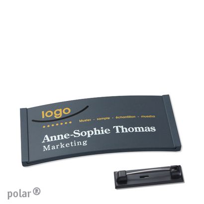 Naambadges polar® color-complete magneet Roestvrij stalen pin | null | 65 x 30 mm