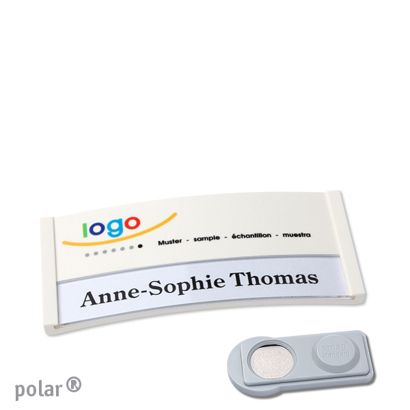 Naambadges polar® color-print magneet smag® magneet | null | 65 x 30 mm