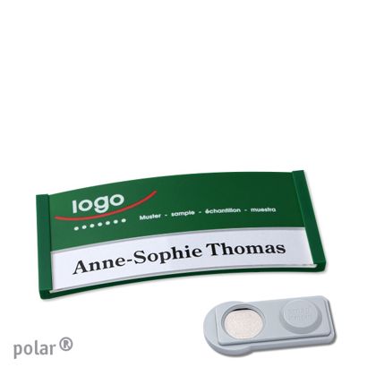 Naambadges polar® color-print magneet smag® magneet | null | 65 x 30 mm