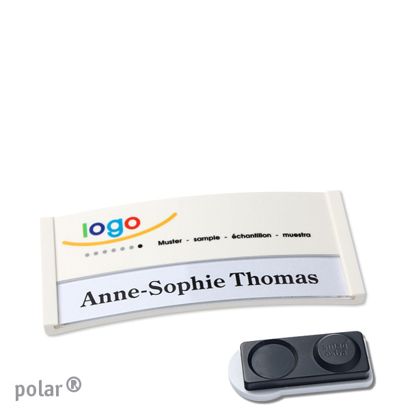 Naambadges polar® color-print magneet smag® magneet, extra sterk | null | 65 x 30 mm