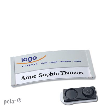 Naambadges polar® color-print magneet smag® magneet, extra sterk | null | 65 x 30 mm