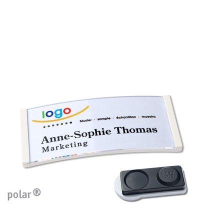 Naambadges polar® quick-print magneet smag® magneet, extra sterk | null | 65 x 30 mm