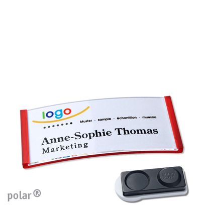 Naambadges polar® quick-print magneet smag® magneet, extra sterk | null | 65 x 30 mm