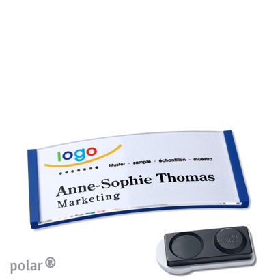 Naambadges polar® quick-print magneet smag® magneet, extra sterk | null | 65 x 30 mm