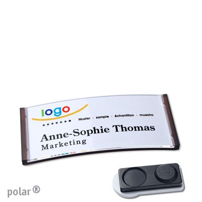 Naambadges polar® quick-print magneet smag® magneet, extra sterk | null | 65 x 30 mm