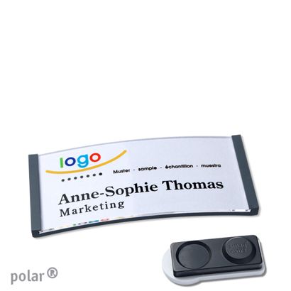 Naambadges polar® quick-print magneet smag® magneet, extra sterk | null | 65 x 30 mm