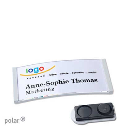Naambadges polar® quick-print magneet smag® magneet, extra sterk | null | 65 x 30 mm