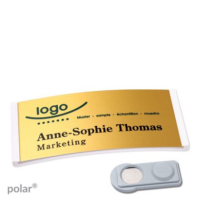 Naambadges polar® alu-complete magneet smag® magneet | null | null | 74 x 34 mm