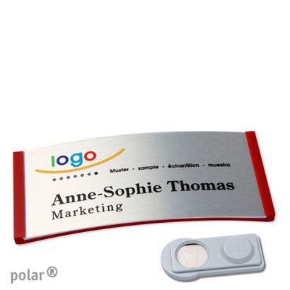 Naambadges polar® alu-complete magneet smag® magneet | null | null | 74 x 34 mm
