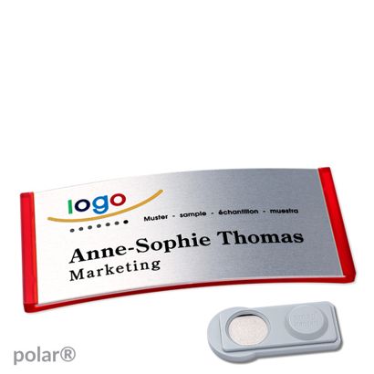 Naambadges polar® alu-complete magneet smag® magneet | null | null | 74 x 34 mm