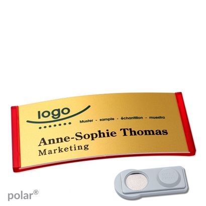 Naambadges polar® alu-complete magneet smag® magneet | null | null | 74 x 34 mm