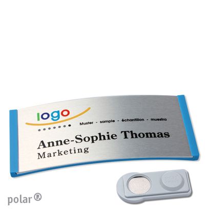 Naambadges polar® alu-complete magneet smag® magneet | null | null | 74 x 34 mm