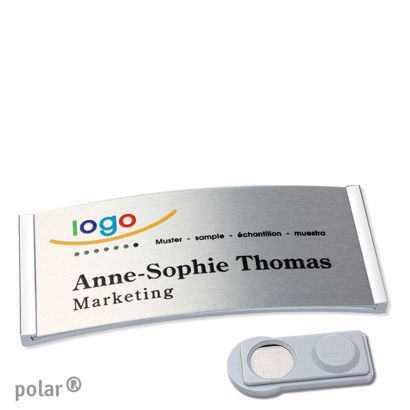 Naambadges polar® alu-complete magneet smag® magneet | null | null | 74 x 34 mm