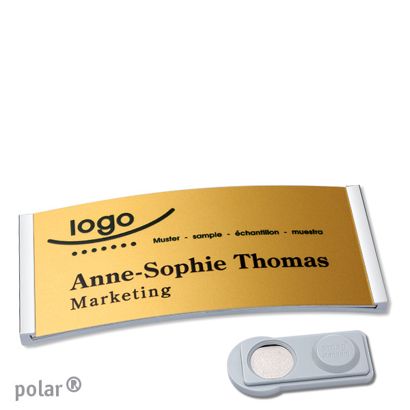 Naambadges polar® alu-complete magneet smag® magneet | null | null | 74 x 34 mm