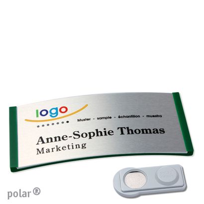 Naambadges polar® alu-complete magneet smag® magneet | null | null | 74 x 34 mm