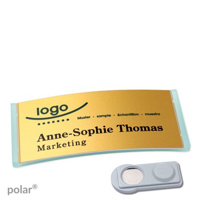 Naambadges polar® alu-complete magneet smag® magneet | null | null | 74 x 34 mm