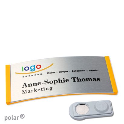 Naambadges polar® alu-complete magneet smag® magneet | null | null | 74 x 34 mm