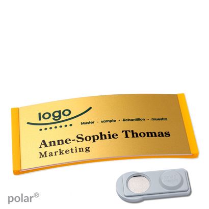 Naambadges polar® alu-complete magneet smag® magneet | null | null | 74 x 34 mm