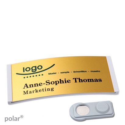 Naambadges polar® alu-complete magneet smag® magneet | null | null | 74 x 34 mm