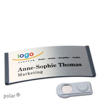 Naambadges polar® alu-complete magneet smag® magneet | null | null | 74 x 34 mm