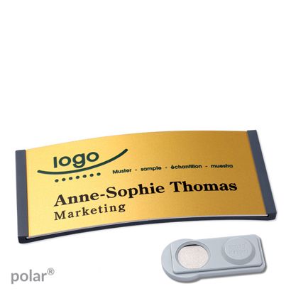 Naambadges polar® alu-complete magneet smag® magneet | null | null | 74 x 34 mm