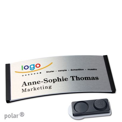 Naambadges polar® alu-complete magneet smag® magneet, extra sterk | null | null | 74 x 34 mm