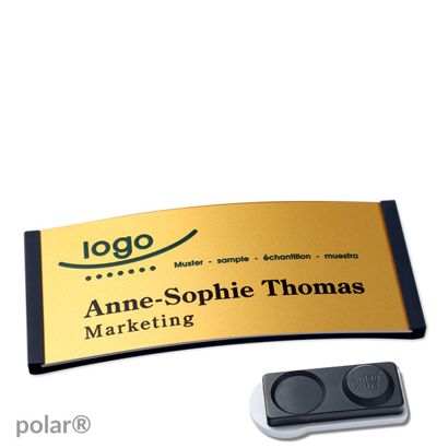 Naambadges polar® alu-complete magneet smag® magneet, extra sterk | null | null | 74 x 34 mm