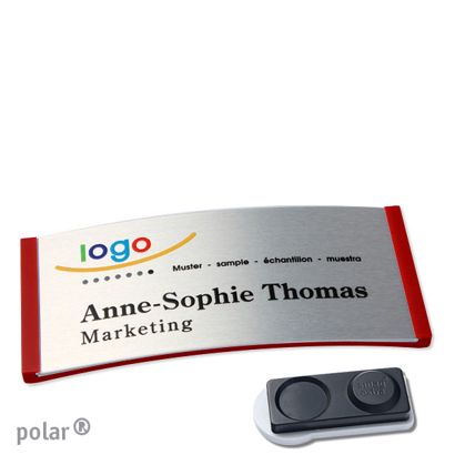 Naambadges polar® alu-complete magneet smag® magneet, extra sterk | null | null | 74 x 34 mm