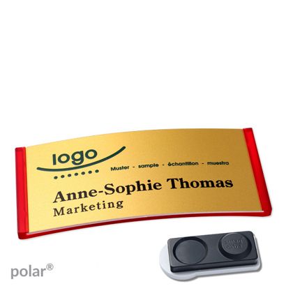 Naambadges polar® alu-complete magneet smag® magneet, extra sterk | null | null | 74 x 34 mm
