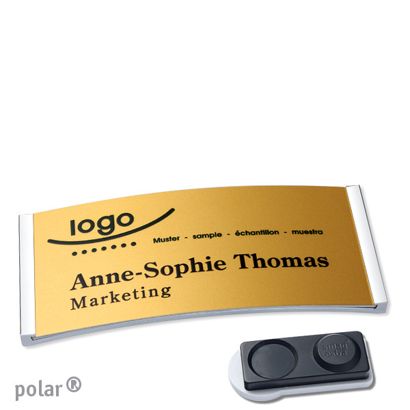Naambadges polar® alu-complete magneet smag® magneet, extra sterk | null | null | 74 x 34 mm
