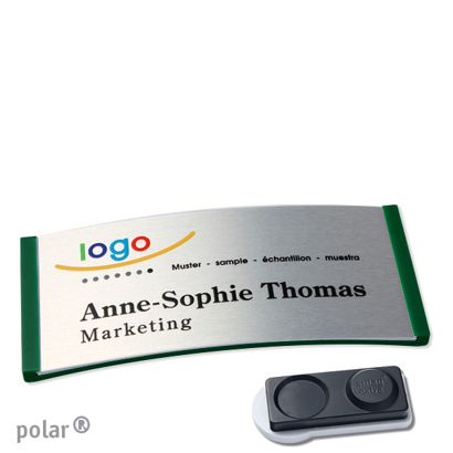 Naambadges polar® alu-complete magneet smag® magneet, extra sterk | null | null | 74 x 34 mm