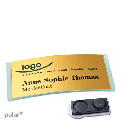 Naambadges polar® alu-complete magneet smag® magneet, extra sterk | null | null | 74 x 34 mm