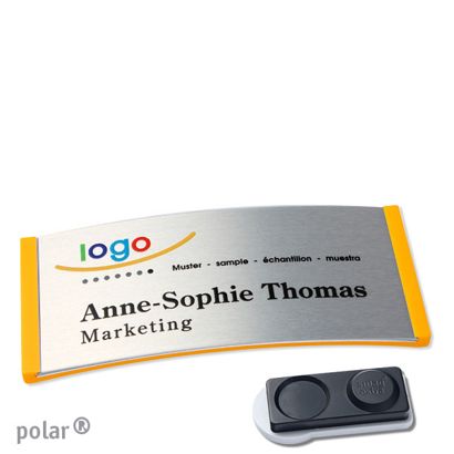 Naambadges polar® alu-complete magneet smag® magneet, extra sterk | null | null | 74 x 34 mm