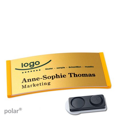 Naambadges polar® alu-complete magneet smag® magneet, extra sterk | null | null | 74 x 34 mm