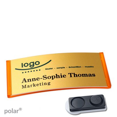 Naambadges polar® alu-complete magneet smag® magneet, extra sterk | null | null | 74 x 34 mm