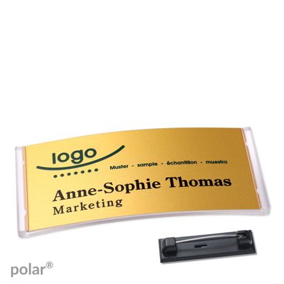 Naambadges polar® alu-complete magneet null | null | 74 x 34 mm