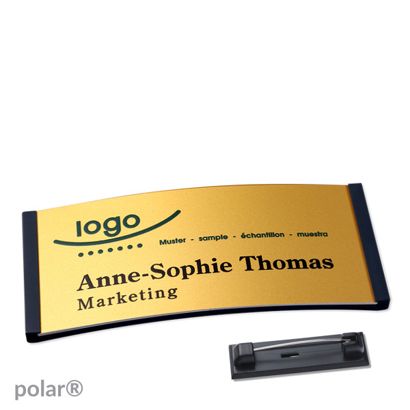 Naambadges polar® alu-complete magneet null | null | 74 x 34 mm