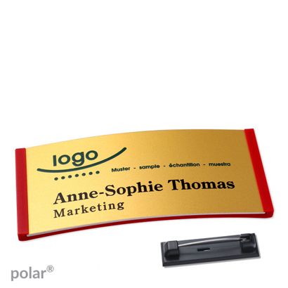 Naambadges polar® alu-complete magneet null | null | 74 x 34 mm