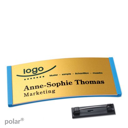 Naambadges polar® alu-complete magneet null | null | 74 x 34 mm