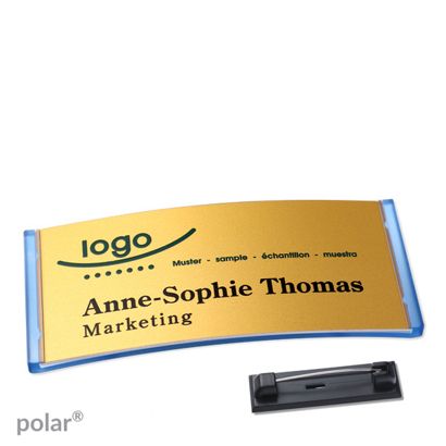 Naambadges polar® alu-complete magneet null | null | 74 x 34 mm