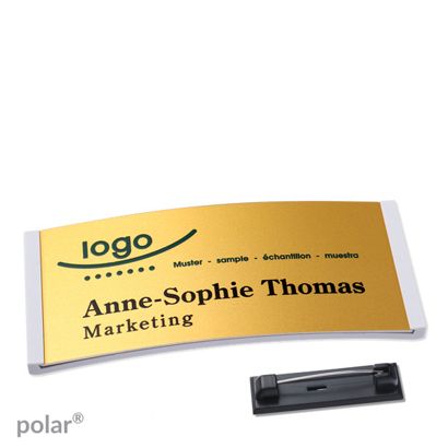 Naambadges polar® alu-complete magneet null | null | 74 x 34 mm