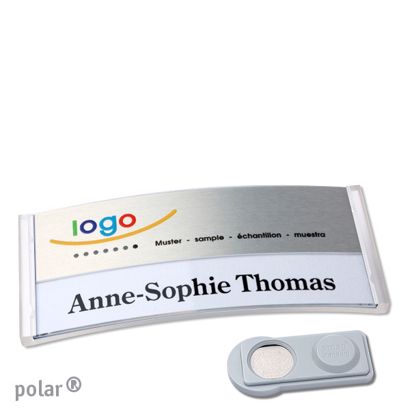 Naambadges polar® alu-print magneet smag® magneet | null | null | 74 x 34 mm