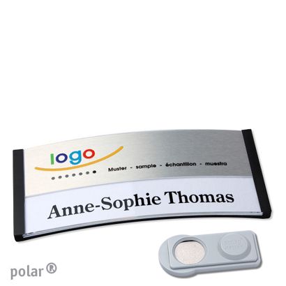 Naambadges polar® alu-print magneet smag® magneet | null | null | 74 x 34 mm