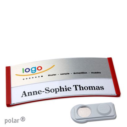 Naambadges polar® alu-print magneet smag® magneet | null | null | 74 x 34 mm